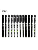 12pcs 0.5mm Erasable Black Gel Ink Pen Stationery Drawing Writing School Supply