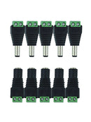 5/10Pcs 12V Female 2.1x5.5mm DC Power Jack Plug Adapter Connector for CCTV hjk