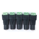5 Pairs 12V Female Male Power Connector Adapter Plug Jack Socket For CCTV Cable