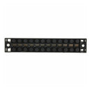 Terminal Block 12 Positions Black Dual Raw Barrier Screw Covered Strip Plastic