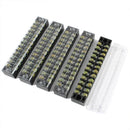 5* 600V 15A 12 Positions Barrier Strip Terminal Block Wire connector TB-1512 New