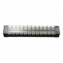 5* Double Rows 12 Position Covered Barrier Block Terminal Strip 600V 15A Nice