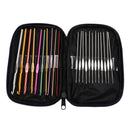 22 Sizes Aluminum Handle Crochet Hooks Knitting Knit Needles Weave Yarn Set