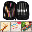 22 Sizes Aluminum Handle Crochet Hooks Knitting Knit Needles Weave Yarn Set