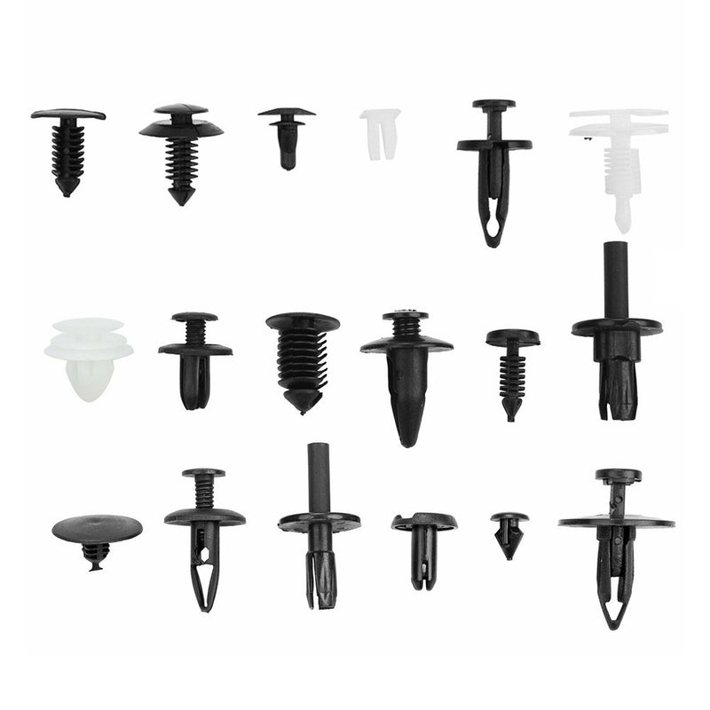 415pcs Plastic Push Pin Rivets Fasteners Fender Bumper Clips & Screwdriver Piler
