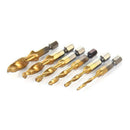 6PCS Hex Shank Titanium Threaded Drill Bit Set Composite Tap M3-M10 CV B