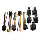 5X Automotive Relay DC12V Car SPDT 5Pin 5 Wires w/Harness Socket 40/30 Amp