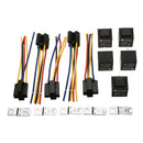 5X Automotive Relay DC12V Car SPDT 5Pin 5 Wires w/Harness Socket 40/30 Amp