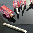 1pc Mini Dual Purpose Retractable Screw Driver Cross Head Slotted Screwdriver