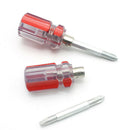 1pc Mini Dual Purpose Retractable Screw Driver Cross Head Slotted Screwdriver