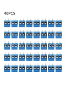 40 * Blue 2-Pin Screw Terminal Block Connector 5.08mm Pitch Panel PCB Durable