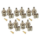 10x 3 Piece BNC Male Plug Crimp RG58 RG142 RG400 LMR195 RG223 Coaxial Connector