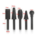5PCS Titanium Coated Step Drill Bit Set for Wood & Metal,Large & Small Holes