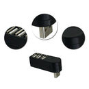Mini 3 Port USB 3.0 Rotating Splitter Adapter Hub For PC Laptop Notebook Ma