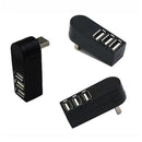 Aluminum 3 Port USB 3.0 Hub Splitter High Speed Power Adapter For PC Laptop