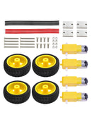 Gear TT Motor+Tire Wheel Kit For Arduino DIY Smart Car Robot Single Convex