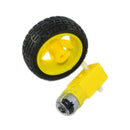 Gear TT Motor+Tire Wheel Kit For Arduino DIY Smart Car Robot Single Convex