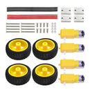 Gear TT Motor+Tire Wheel Kit For Arduino DIY Smart Car Robot Single Convex