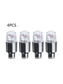 4pcs Bicycle Car Wheel Motorcycle Tire Valve Cap Neon Lamp LED Flash Lights