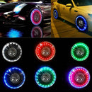 Universal Solar Energy LED Car SUV Flash Wheel Tire Valve Cap Neon Light Lamp