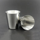 Shot Cup Drinking Mug w/PU Leather Cover 4pcs Stainless Steel Durable Home