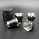 4Pcs Stainless Steel Mini Cup Mug Drinking Coffee Beer Wine Camping Travel Newly
