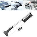 Snow Removal Ice Scraper Extendable Broom Telescoping Brush Car Truck Suv Clean