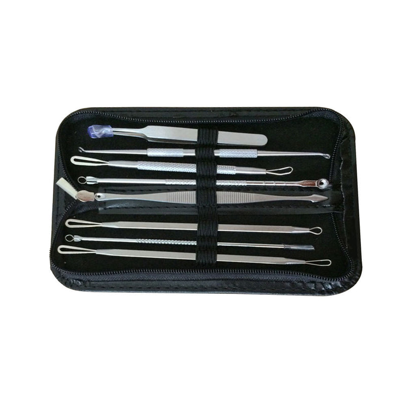 8Pcs/Set Trendy Blackhead Acne Pimple Blemish Extractor Remover Tools Best Kit