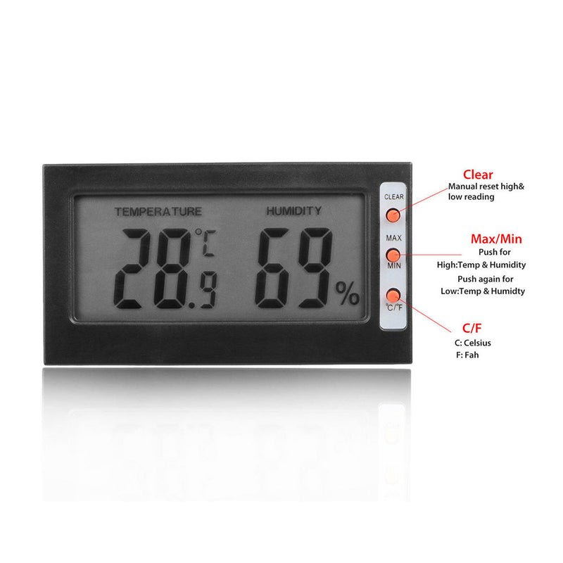 Mini Digital Thermometer Humidity Meter Room Car Temperature Hygrometer Tool