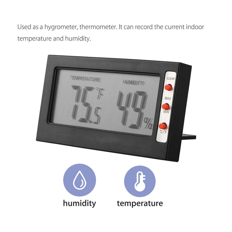 Mini Digital Thermometer Humidity Meter Room Car Temperature Hygrometer Tool