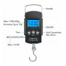 1x 110lb/50kg LCD Electronic Digital Fishing Hanging Hook Scale w/ Measuring Hot