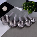 5pc Stainless Steel Kitchen Tool Set Measuring Cups Baking Spoons Tools Teaspoon
