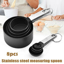8Pcs/set Stainless Steel Measuring Cups Spoons Kitchen Bake tools Best Durable