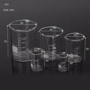 5X Low Form Glass Beaker 5 10 25 50 100ml Borosilicate Measuring Lab Glassware