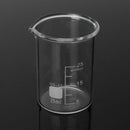 5X Low Form Glass Beaker 5 10 25 50 100ml Borosilicate Measuring Lab Glassware