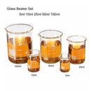 5 Pcs 5 10 25 50 100ml Heavy Duty Griffin 100mL Beaker Scale Grad Glass Hot