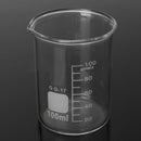 5X Low Form Glass Beaker 5 10 25 50 100ml Borosilicate Measuring Lab Glassware