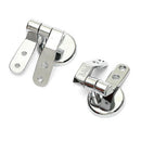 1 Set Toilet Seat Hinge With Fittings Mountings Chrome with Fittings