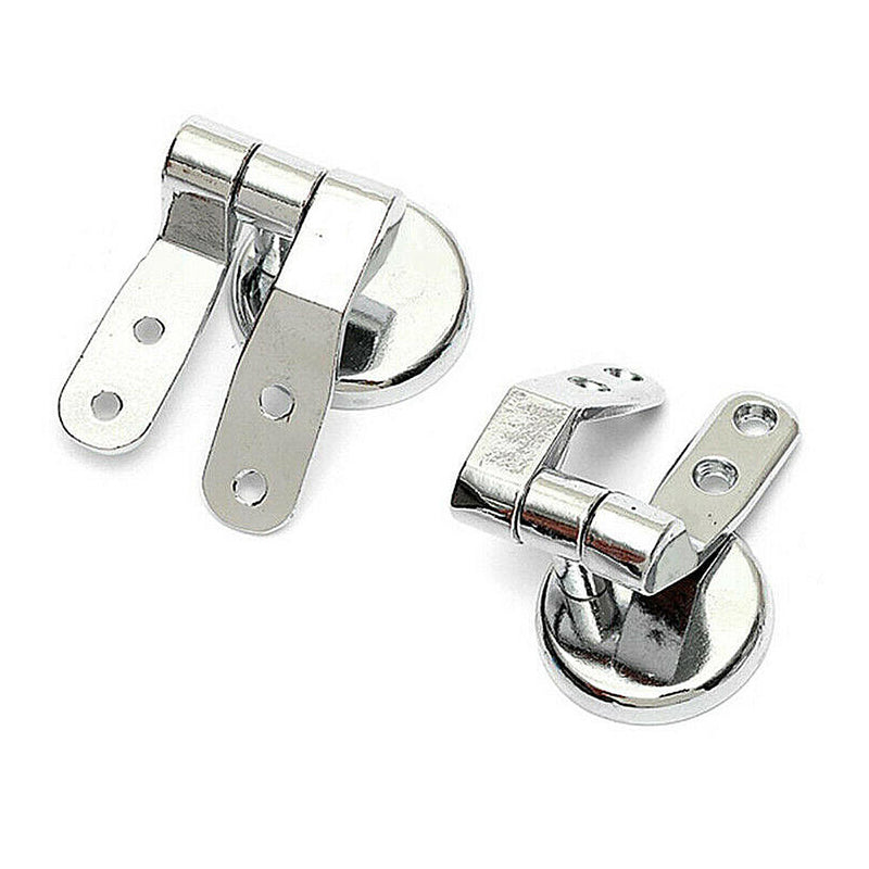 1 Set Toilet Seat Hinge With Fittings Mountings Chrome with Fittings