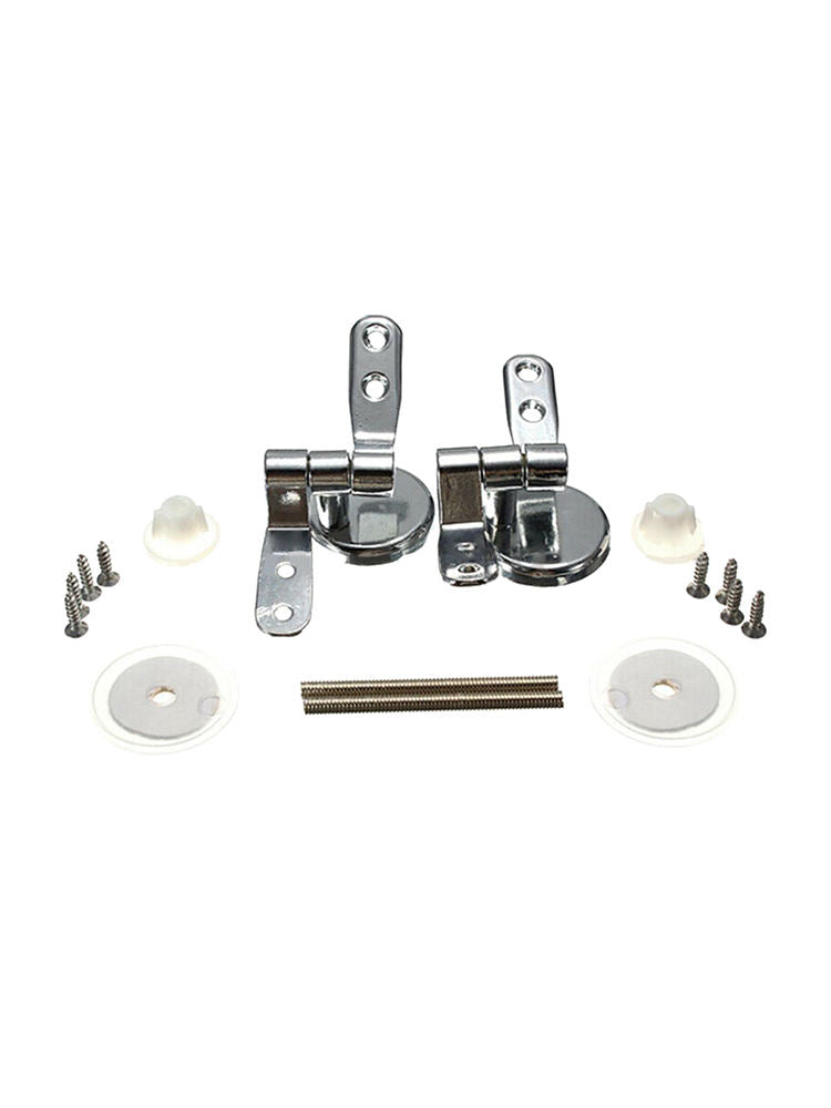 1 Set Toilet Seat Hinge With Fittings Mountings Chrome with Fittings