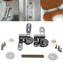 1 Set Toilet Seat Hinge With Fittings Mountings Chrome with Fittings