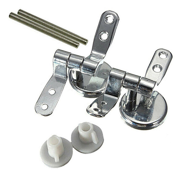 1 Set Toilet Seat Hinge With Fittings Mountings Chrome with Fittings