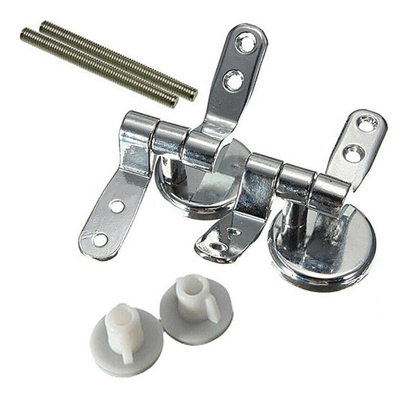 1 Set Toilet Seat Hinge With Fittings Mountings Chrome with Fittings