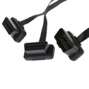 1 PC 16 pin OBD2 Splitter Extension Cable Male to Dual Female New Black Best