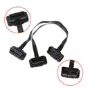 1 PC 16 pin OBD2 Splitter Extension Cable Male to Dual Female New Black Best