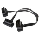 1 PC 16 pin OBD2 Splitter Extension Cable Male to Dual Female New Black Best