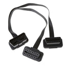 1 PC 16 pin OBD2 Splitter Extension Cable Male to Dual Female New Black Best