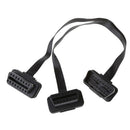 OBD2 OBD-II Splitter Adapter 16 Pin Male to Dual Female Y Extension Cable Black