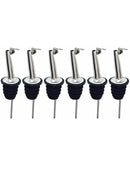6X Stainless Steel Liquor Spirit Pourer Flow Wine Bottle Pour Spout Stopper Cap
