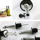 6X Stainless Steel Liquor Spirit Pourer Flow Wine Bottle Pour Spout Stopper Cap